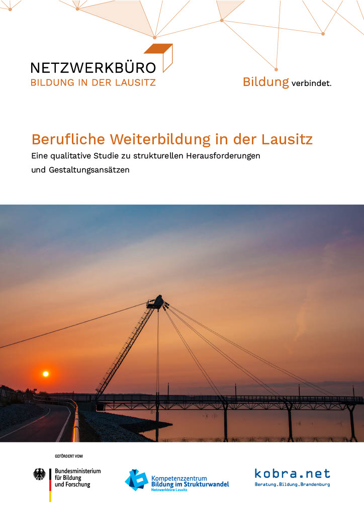 Cover der Publikation "Berufliche Weiterbildung in der Lausitz"