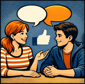 Lehrkraft und Schüler im gespräch